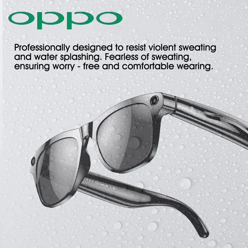 OPPO AI Smart Glasses — Ultra-Clear Camera, Touch Control, Bluetooth Calling, Video & Music Player Sport Sunglasses
