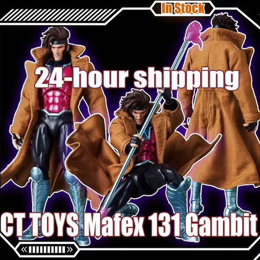Ct Toys 1/12 Gambit Action Figure — Mafex 131 X-Men Comic Version | Anime Model Collectible Gift for Kids