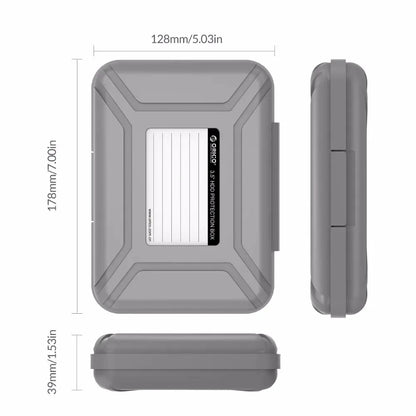 ORICO 3.5" HDD Protective Case – Dustproof & Waterproof SATA Storage Box, Portable Hard Drive Caddy Cover