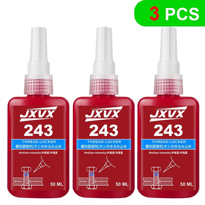 Threadlocker 243/271 Adhesive Sealant - Blue Medium-to-High Strength, Oil & Heat Resistant