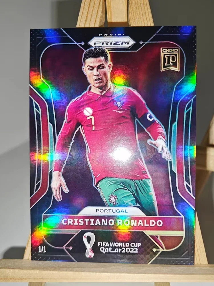Panini DIY Star Football Card – Messi & Ronaldo Collectible, Homemade Gift for Christmas & Birthday