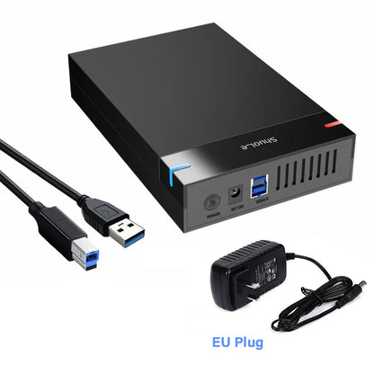 3.5" USB 3.0 to SATA HDD Enclosure — High-Speed External Hard Drive Case, Supports up to 10TB for PC & Laptop