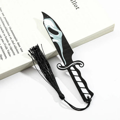 Anime Horror Killer Fruit Knife Series Bookmarks - Acrylic Bookmarks for Fans and Book Lovers, Ideal as Reading Markers