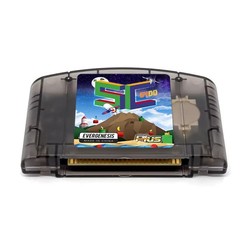 EVERGENESIS SC64 N64 Game Cartridge – 800-in-1 Nintendo 64 Game Card with Free 16GB Card, 64DD Compatible