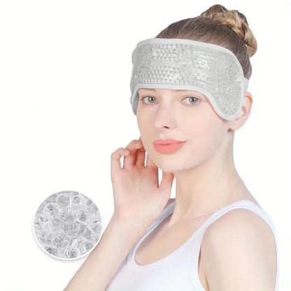 Hot & Cold Gel Bead Migraine Wrap — Soft Plush Ice Pack for Headaches, Stress Relief & SPA