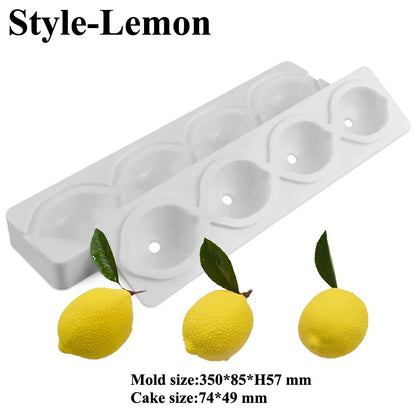 SHENHONG 3D Lemon Silicone Mould – 6-Cavity French Dessert Mousse Cake Mold for Pastry & Baking