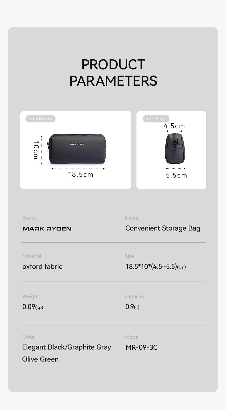 MarkRyden Portable Large Capacity Travel Toiletries Bag – Durable & Spacious Organizer