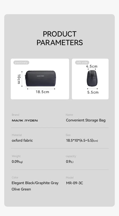 MarkRyden Portable Large Capacity Travel Toiletries Bag – Durable & Spacious Organizer