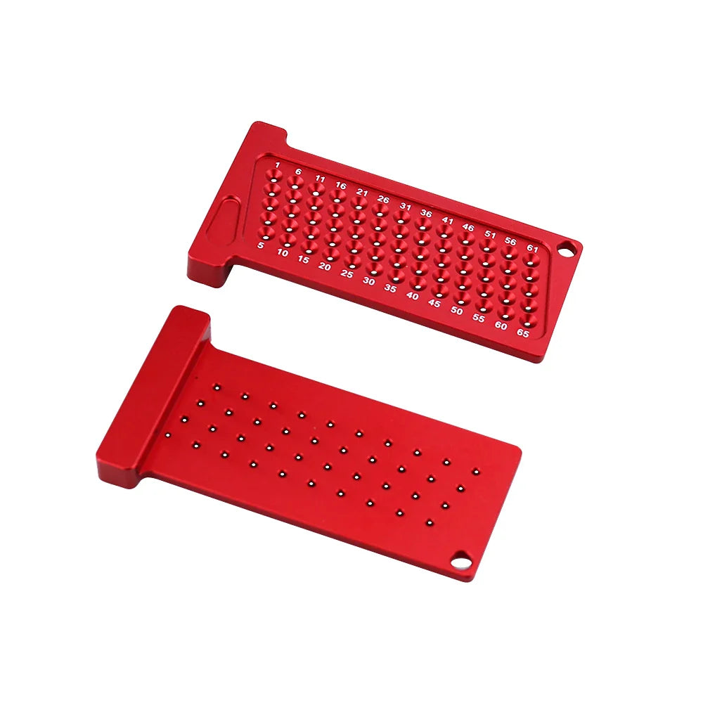 Precision T-Type Hole Ruler - Aluminum Woodworking Metric/Inch Mini Crossed-Out Hole Scribing Tool - Measuring Tools