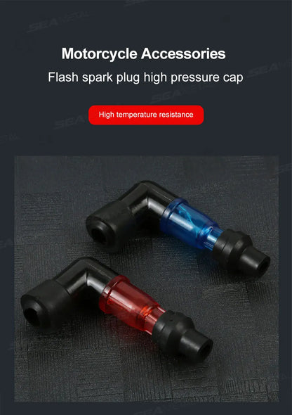 BLALION Universal Motorcycle Spark Plug Cap – 90° Flash Ignition Cap for Moto Engines