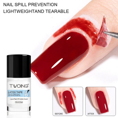 15ml Nail Peel-Off Liquid Latex Tape – Cuticle Guard & Nail Edge Protector for Manicure