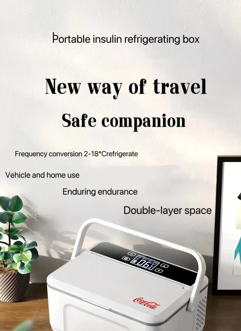 Double Layer Large Capacity Insulin Cooler Box – Portable Medicine Refrigerator for Insulin Storage