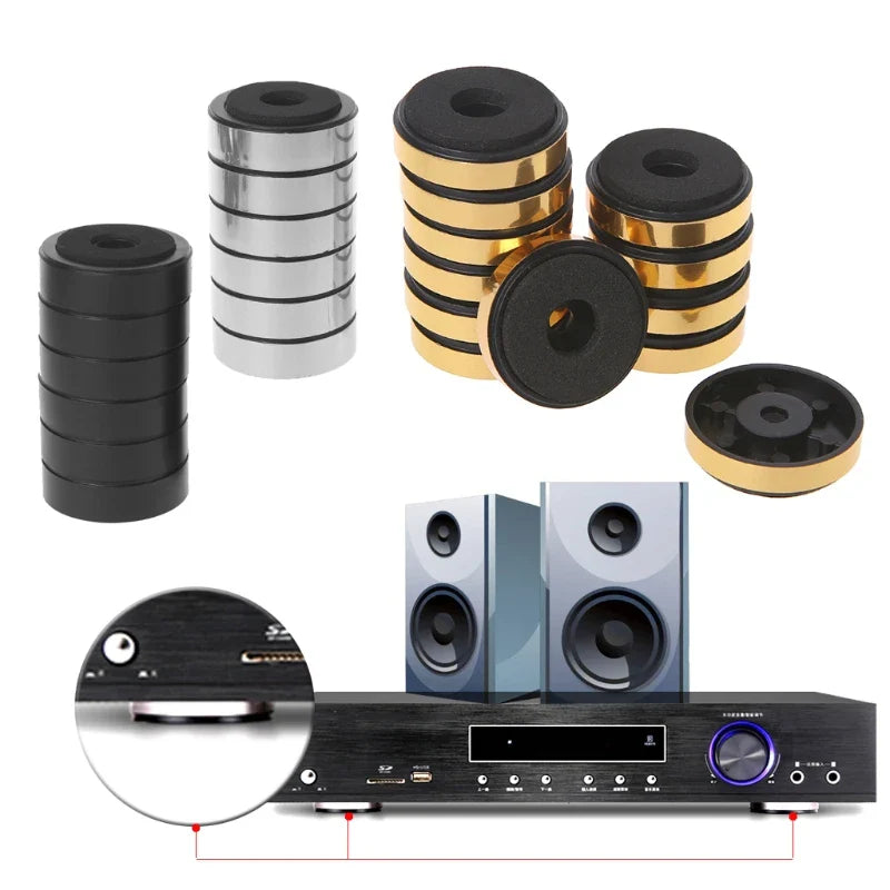 12-Pack Speaker Isolation Feet Pads – Hifi Quality SoundBox Mats & Speaker Stand Accessories