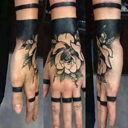 Waterproof Temporary Rose Flower Tattoo Stickers – Fake Flash Body Art for Men & Women Hands and Body
