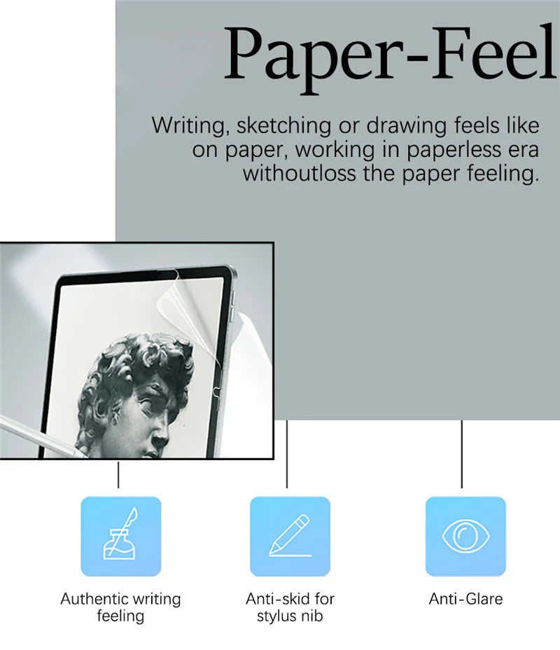 Paper-Feel Screen Protector for Xiaomi Pad 7 Pro 11.2 & Pad 6/6S Pro 12.4 – Matte Anti-Glare Film (Non-Glass)