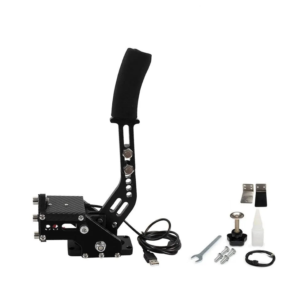 USB Handbrake for Racing Sim — Compatible with G25/27/29, T300, T500, Fanatec OSW, Dirt Rally PC Games, Red/Black/Blue HB-1009