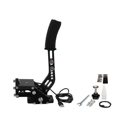 USB Handbrake for Racing Sim — Compatible with G25/27/29, T300, T500, Fanatec OSW, Dirt Rally PC Games, Red/Black/Blue HB-1009