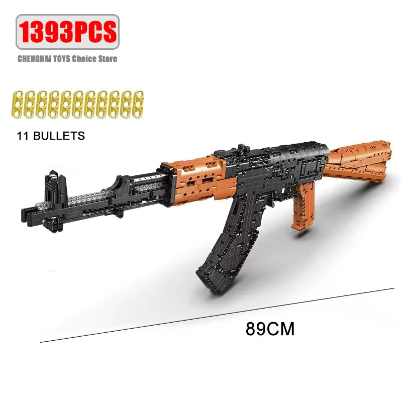 AK47 & AWM Sniper Gun Building Block Set – Military MOC Model Toy for Boys Holiday Gift
