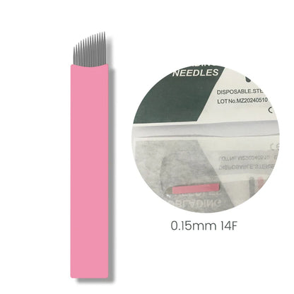 0.15mm Microblading Nano Blades — U-Shape Tebori Tattoo Needles for Permanent Makeup Eyebrow Pen