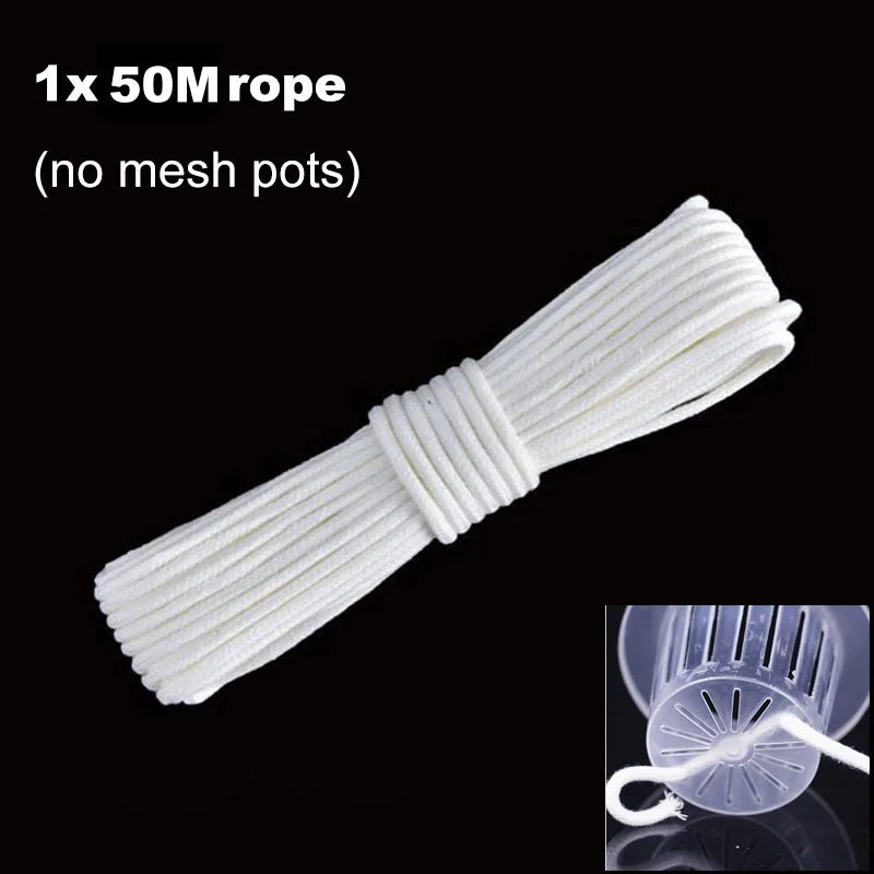 50pcs Hydroponic Mesh Net Baskets — Soilless Plant Nursery Cups for Veggie & Clone Growth