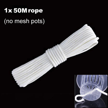 50pcs Hydroponic Mesh Net Baskets — Soilless Plant Nursery Cups for Veggie & Clone Growth