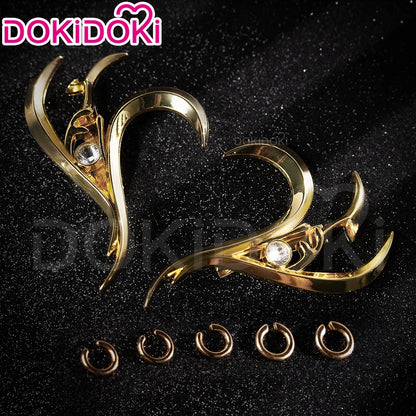 Rumii Miraa Zoeyy Cosplay Earrings — DokiDoki Metal Headwear for Halloween & Costume Accessories
