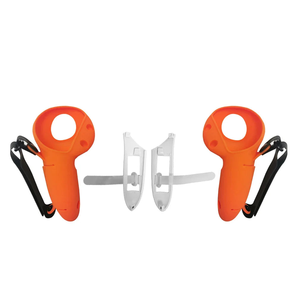 Silicone Protective Controller Case Cover for Meta Quest 3/3S – Battery Replacement Opening & Knuckle Strap, VR Accessory
