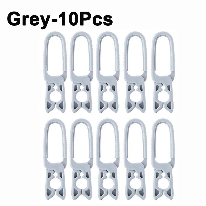 10/2PCS Plastic Clothespins — Hanging Pegs & Clamps for Laundry, Towels, Clothing, Hats, Home Storage Hooks