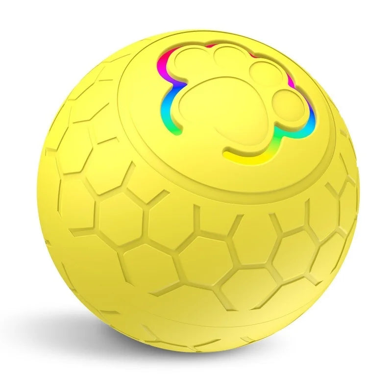 Smart Interactive Pet Ball - USB Automatic Rolling and Bouncing Toy with RGB Lights