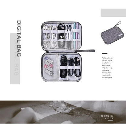 Waterproof Travel Cable Organizer Bag – Portable Digital Storage Pouch for Electronic Accessories