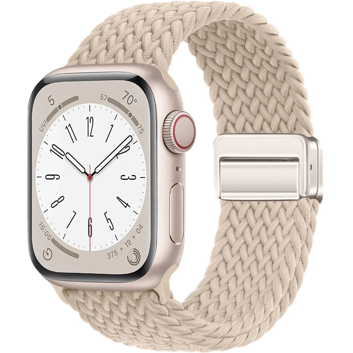 Braided Magnetic Strap for Apple Watch — Compatible with 38mm, 40mm, 41mm, 44mm, 45mm, 49mm Series SE, 7, 6, 8, 9, 10 & Ultra2