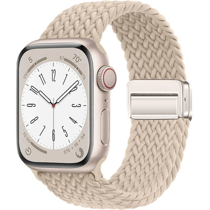 Braided Magnetic Strap for Apple Watch — Compatible with 38mm, 40mm, 41mm, 44mm, 45mm, 49mm Series SE, 7, 6, 8, 9, 10 & Ultra2