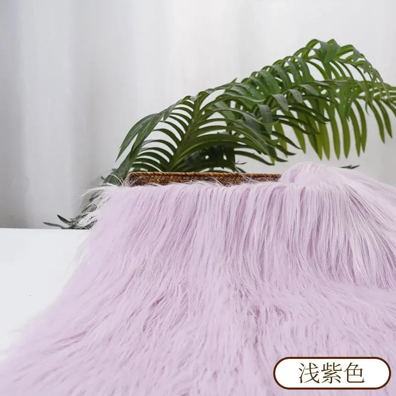 25x45cm Long Hair Faux Fur Fabric — DIY Animal Suit, Doll Hair, Beard Craft Material for Patchwork, Garment Sewing Accessories