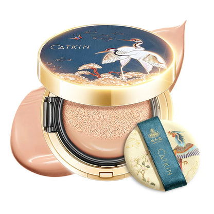 Catkin Phoenix Cushion Foundation – Full Coverage, Sheer Satin Finish, Light Beige with Refill Included