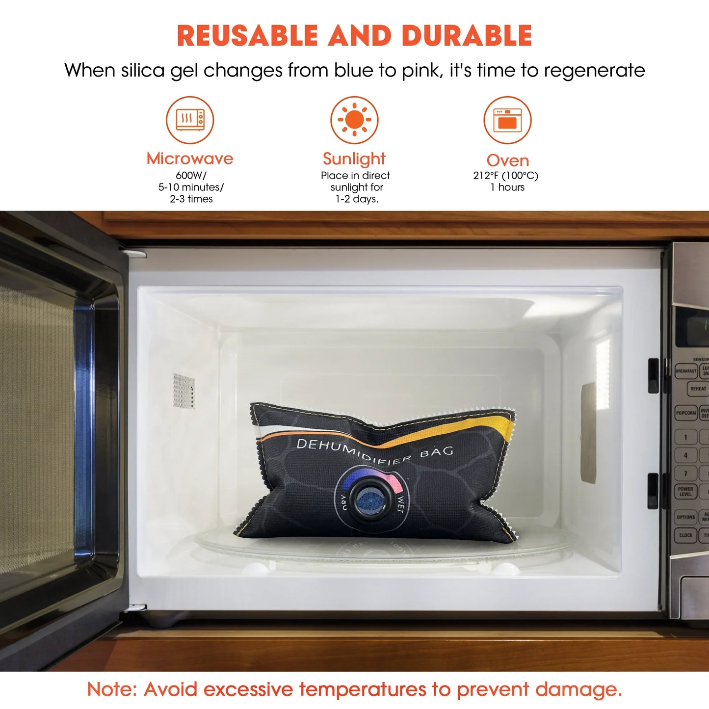 Car & Home Dehumidifier Bag – Reusable Silica Gel Moisture Absorber for Wardrobe, Shoes, Cabinets