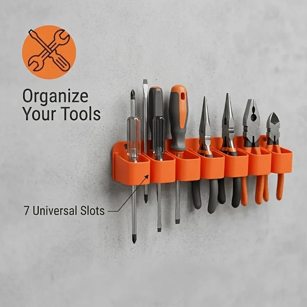 Wall-Mounted Tool Storage Rack - 2-Piece Garage Organizer for Screwdrivers & Pliers