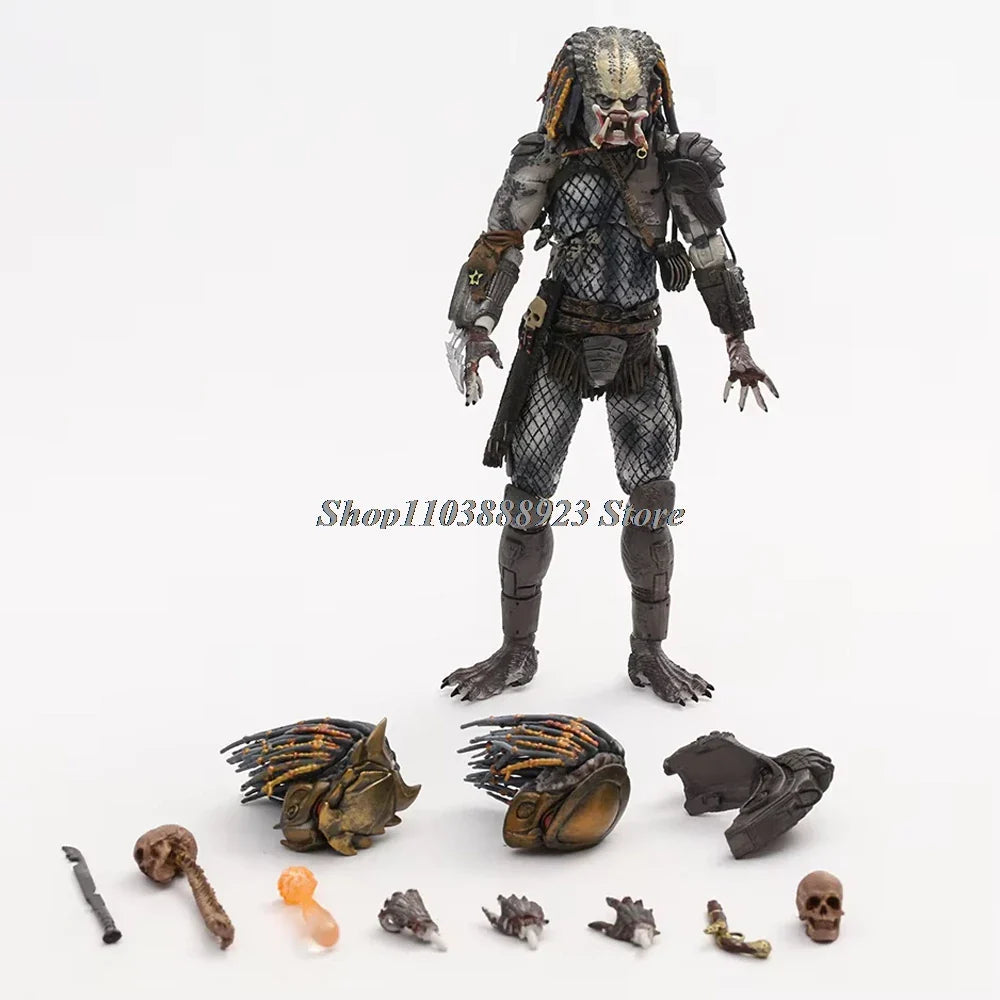 NECA Predator Ultimate Action Figure – Shaman, Elder, Armored & Jungle Hunter Snake Vision Alien Collectible Model Toy Gift