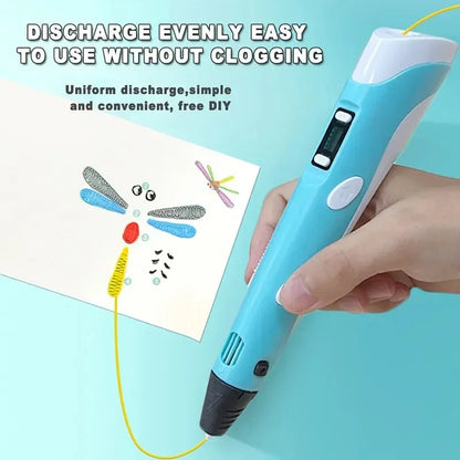 USB 3D Printing Pen – 9M PLA Children’s 3D Drawing & Graffiti Pen, Smart DIY Art Toy for Gifts