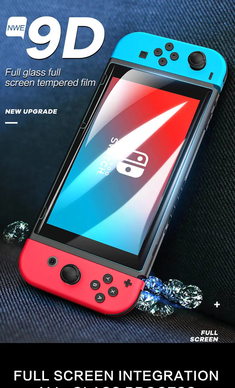 SmartDevil HD Tempered Glass Screen Protector – Full Cover for Nintendo Switch, Switch Lite & OLED