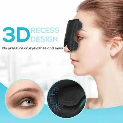 3D Contour Sleep Mask 100% Blackout – Adjustable Soft Breathable Eye Mask for Side Sleepers, Travel & Night Shift Deep Sleep