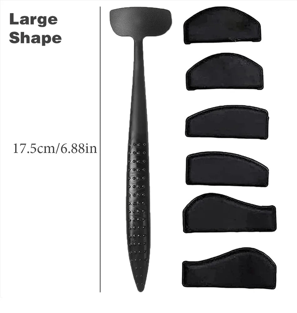 6 in 1 Crease Line Kit - Silicone Eyeliner Template for Precise Eyeshadow Cut Crease, Black Eye Makeup Stencils for Women