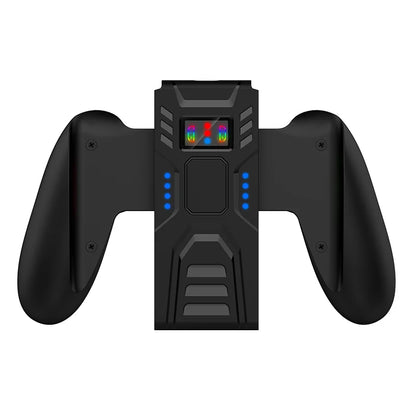 ABS Comfort Charging Grip for Switch Controllers – Portable JOY-02 Dock with USB-C Cable & Battery Indicators