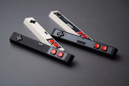 Retro Gamepad Keycap 6.25u Spacebar – Artisan ABS Keycap for MX Switches, Black & White for Mechanical Gaming Keyboards