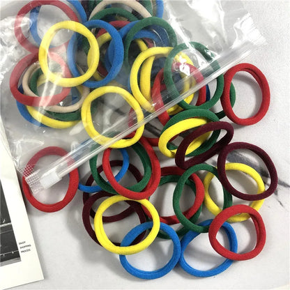20/50PCS Hair Bands for Women & Girls - 4cm Elastic Rubber Ties, Simple Ponytail Holders & Hair Accessories