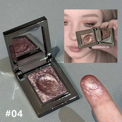 Chameleon Dark Green Eyeshadow Palette – Sparkling Pearlescent Mashed Potato Eye Shadow for Brightening Makeup