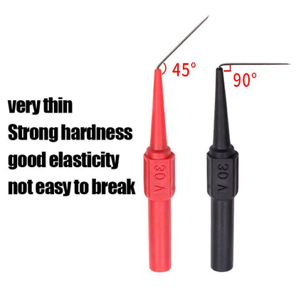 30V Car Diagnostic Tip Probes – Auto Multimeter Test Leads, Extension Back Piercing Needle Tips for Mechanical Tools