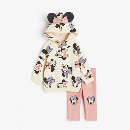 Mickey Cartoon Kids Hoodie & Pants Set – Long Sleeve Pullover Sweatshirt, Winter & Autumn Sportswear