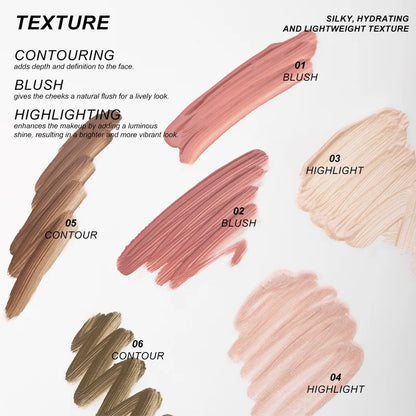 Multifunctional Liquid Blush & Contour Stick – Waterproof, Silky All-in-One Creamy Texture for Face & Eyes