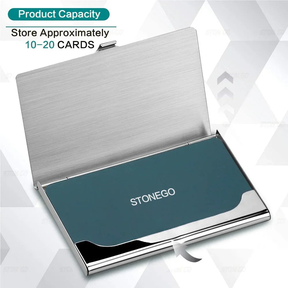 Metal Business Card Holder: Slim Pocket Case for Men & Women - Stainless Steel IC Cards Storage Solution