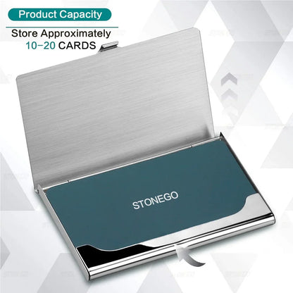 Metal Business Card Holder: Slim Pocket Case for Men & Women - Stainless Steel IC Cards Storage Solution